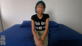 cute brunette french whore takes a stranger guys big cock in a hotel for some cash