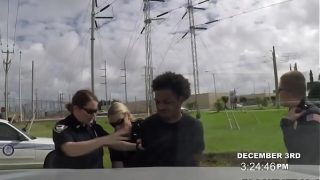Hardcore interracial deep throat and bang hard with two slutty hot pussy cops