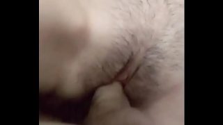 horny juicy pussie wife wakes up horny and eats huge cock