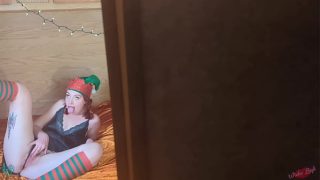Nympho Elf Caught by Hairy cock Santa